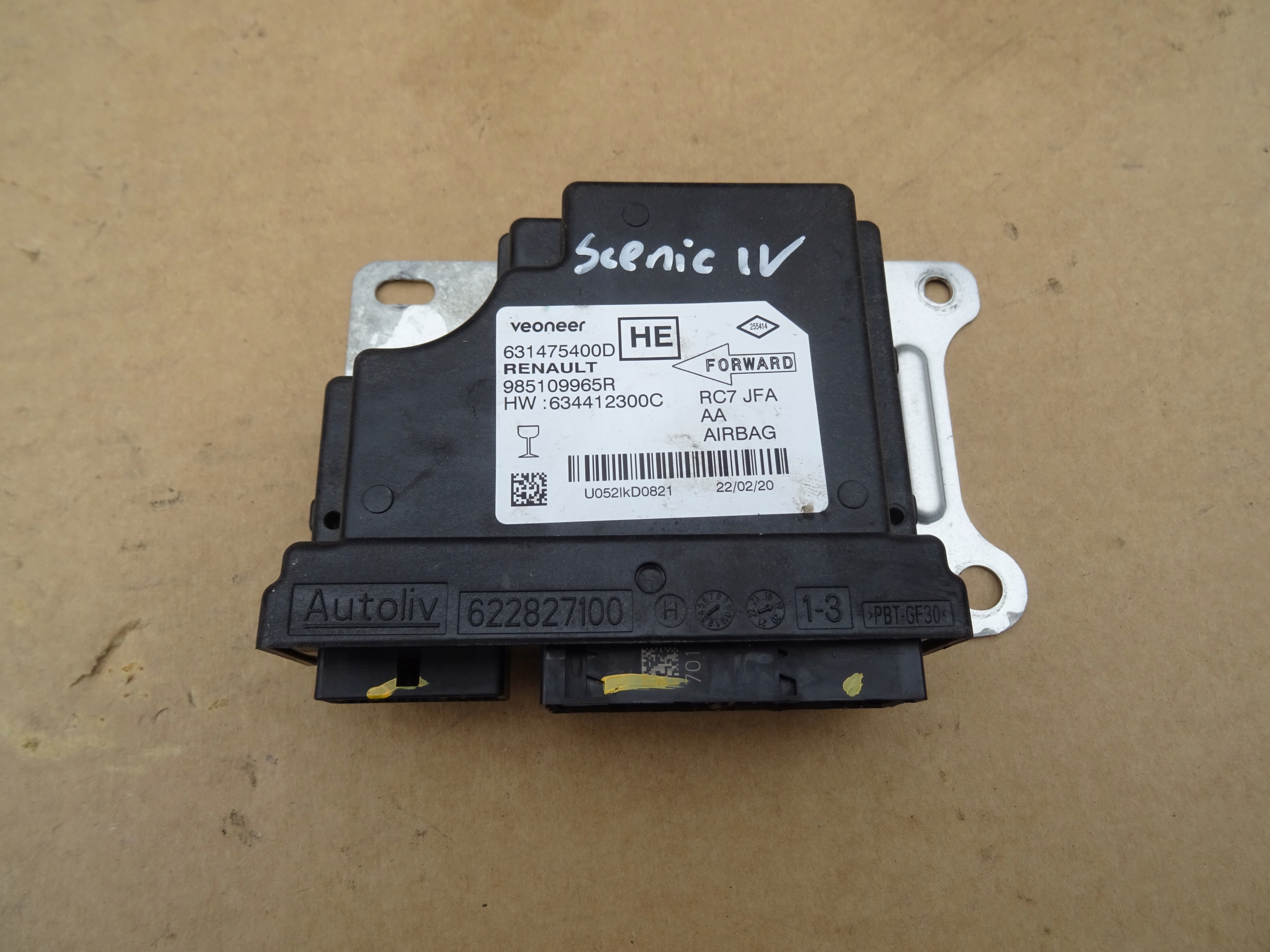 985109965R - Датчик подушки безопасности Renault Scenic IV