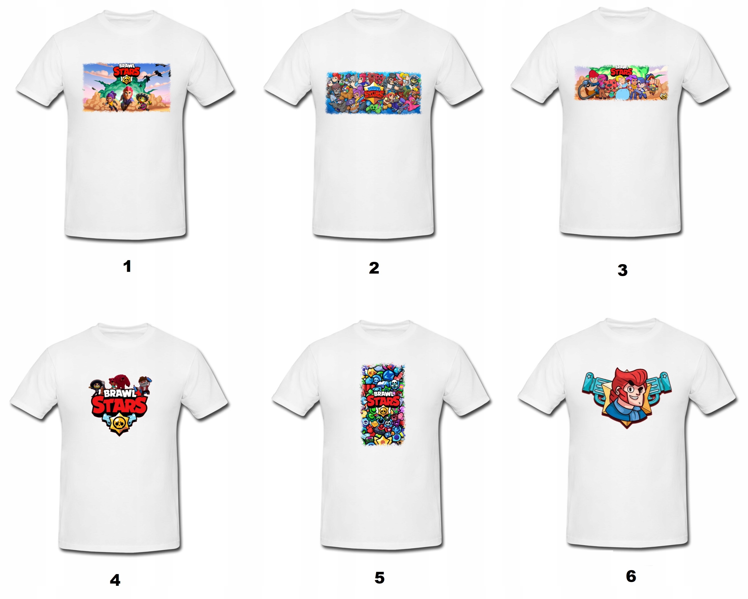 KOSZULKA T-SHIRT DZIECIĘCA BIAŁA [S] 128CM BRAWL STARS + GRATIS TEKST Marka Inna marka