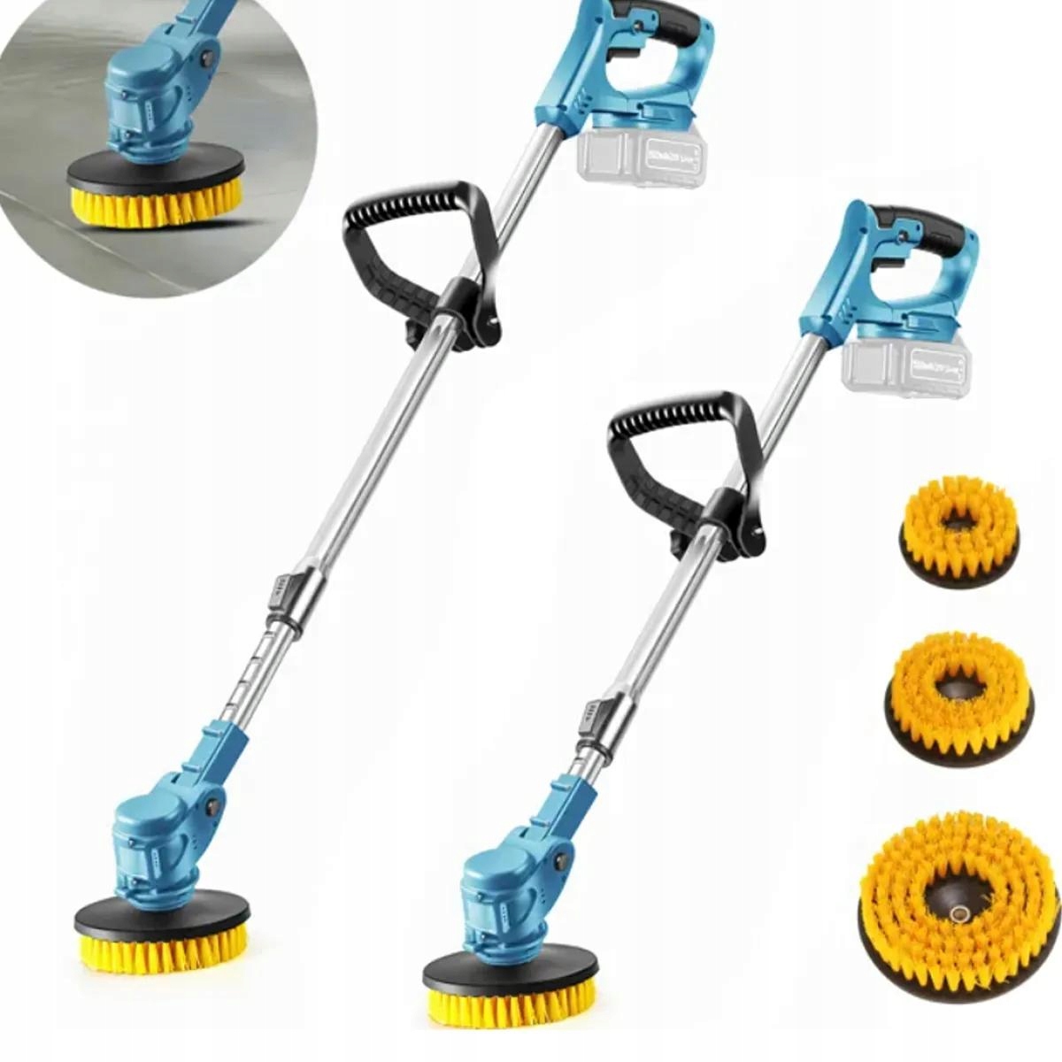 Levně Akumulátorový elektrický rotační čisticí kartáč 2xAku