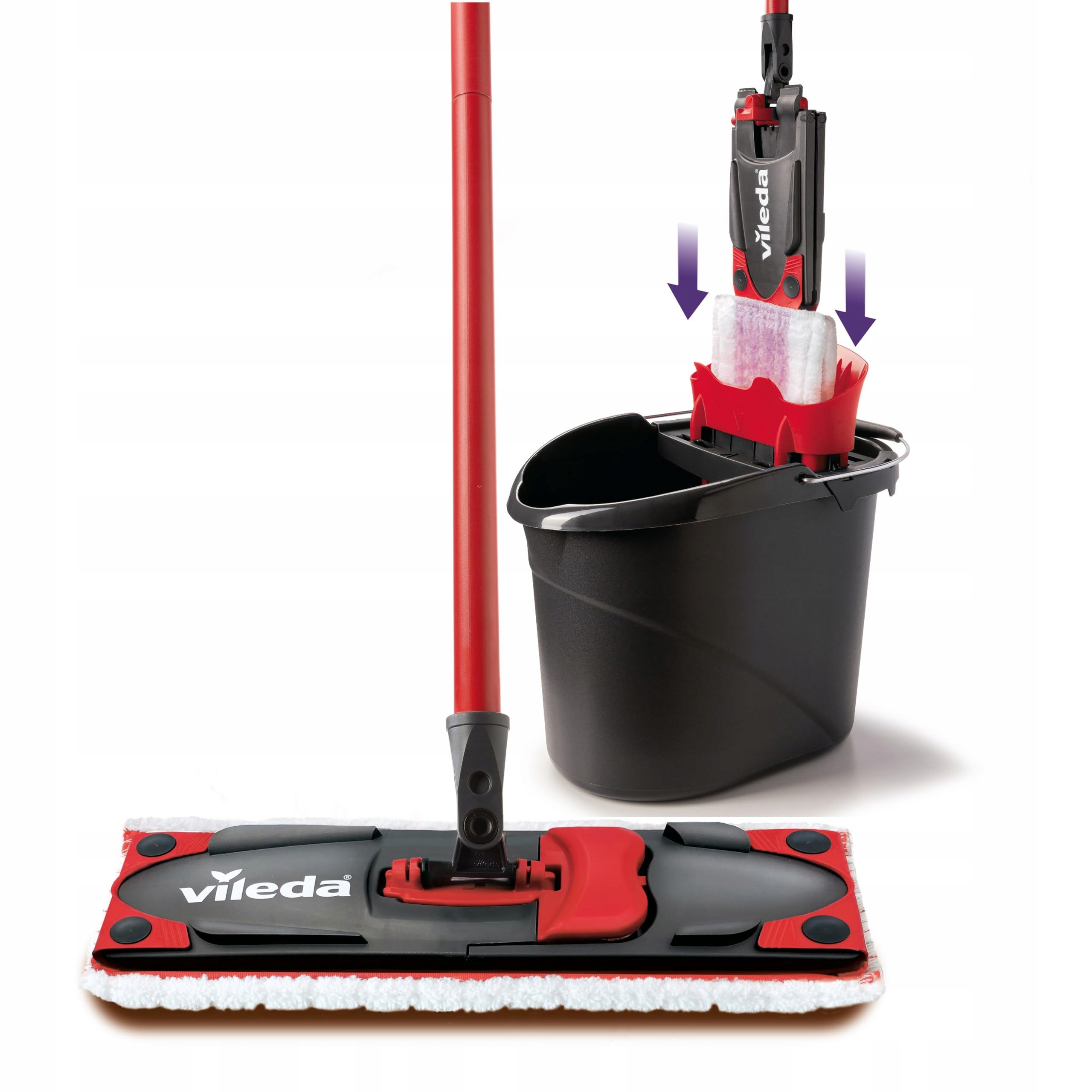 Vileda Ultramax Care Sensitive mop s potahem a kbelíkem pro citlivé podlahy