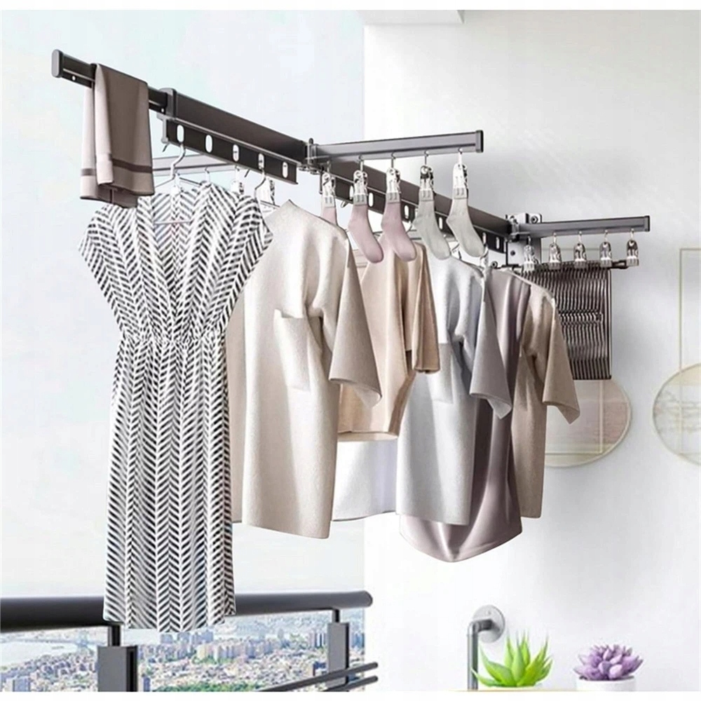 Levně Skládací Sušák Na Prádlo Z Hliníku Šetřící Místo Pro Balkon