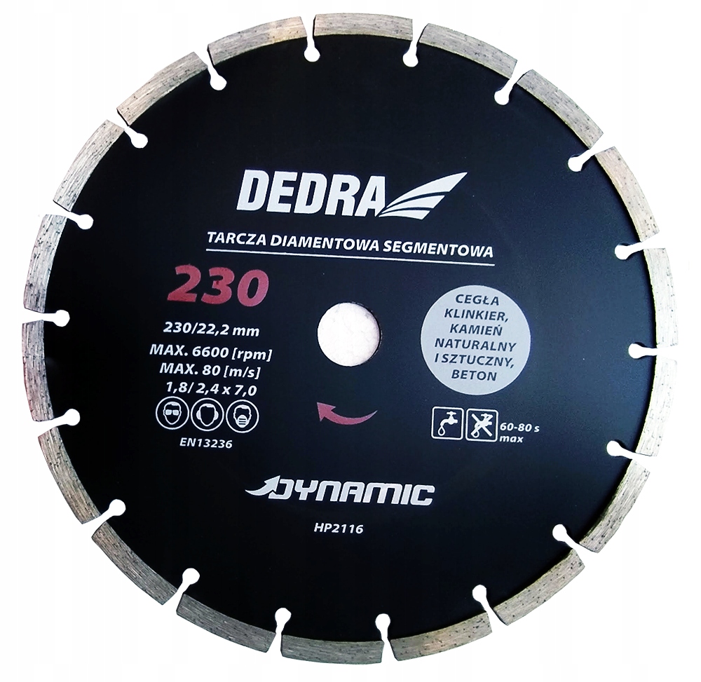 

Tarcza diamentowa segmentowa Dynamic 230/22,2mm do