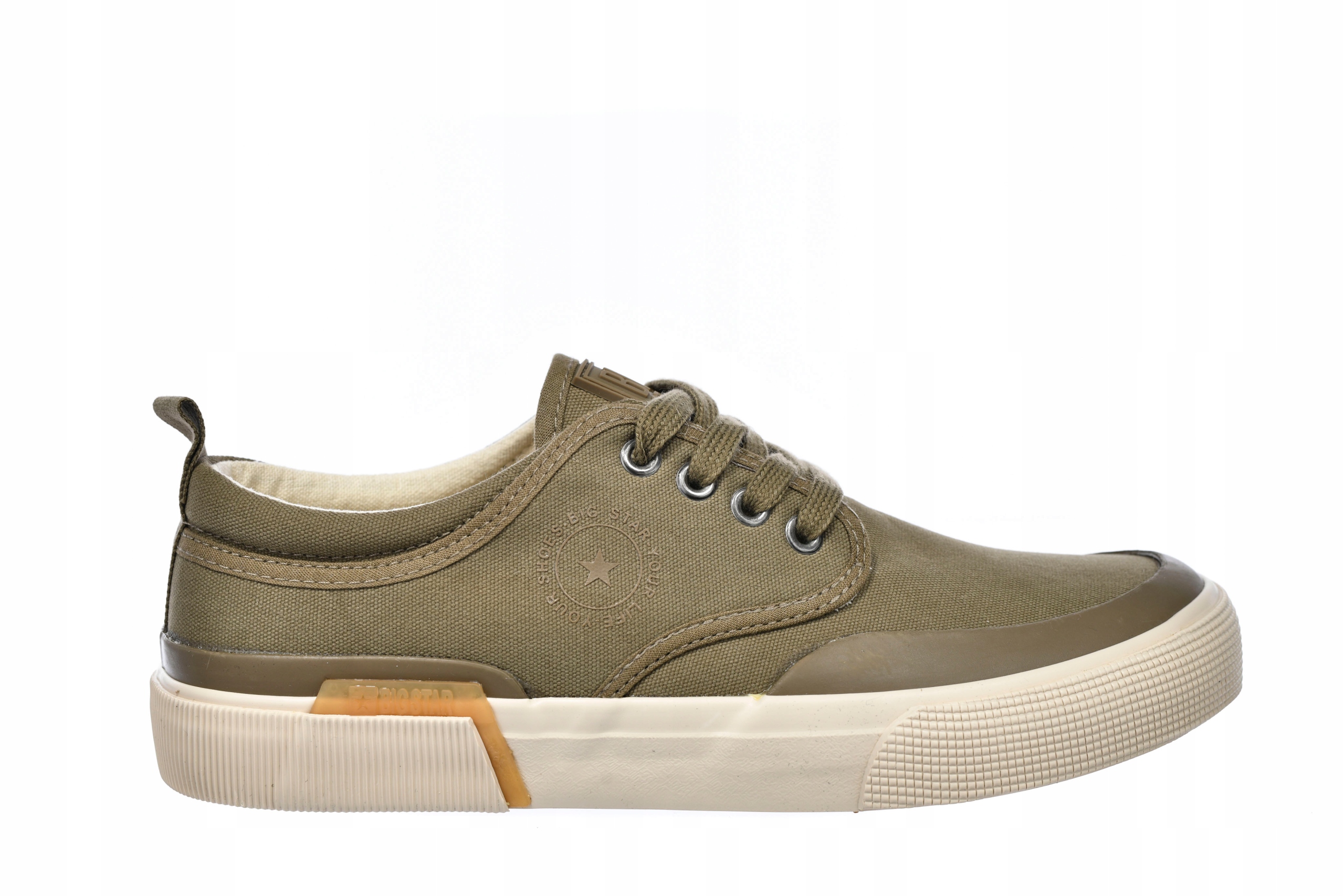 Pánské Tenisky Big Star Textilní Sportovní Boty Zelené Khaki RR174064 45