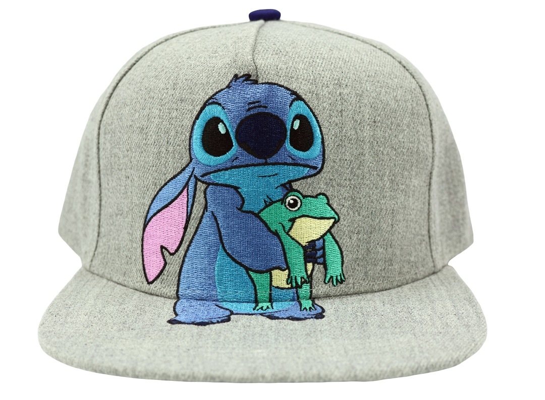 Čepice s kšiltem pro muže a mládež Disney Stitch Žába 55-60 cm Snapback Výšivka