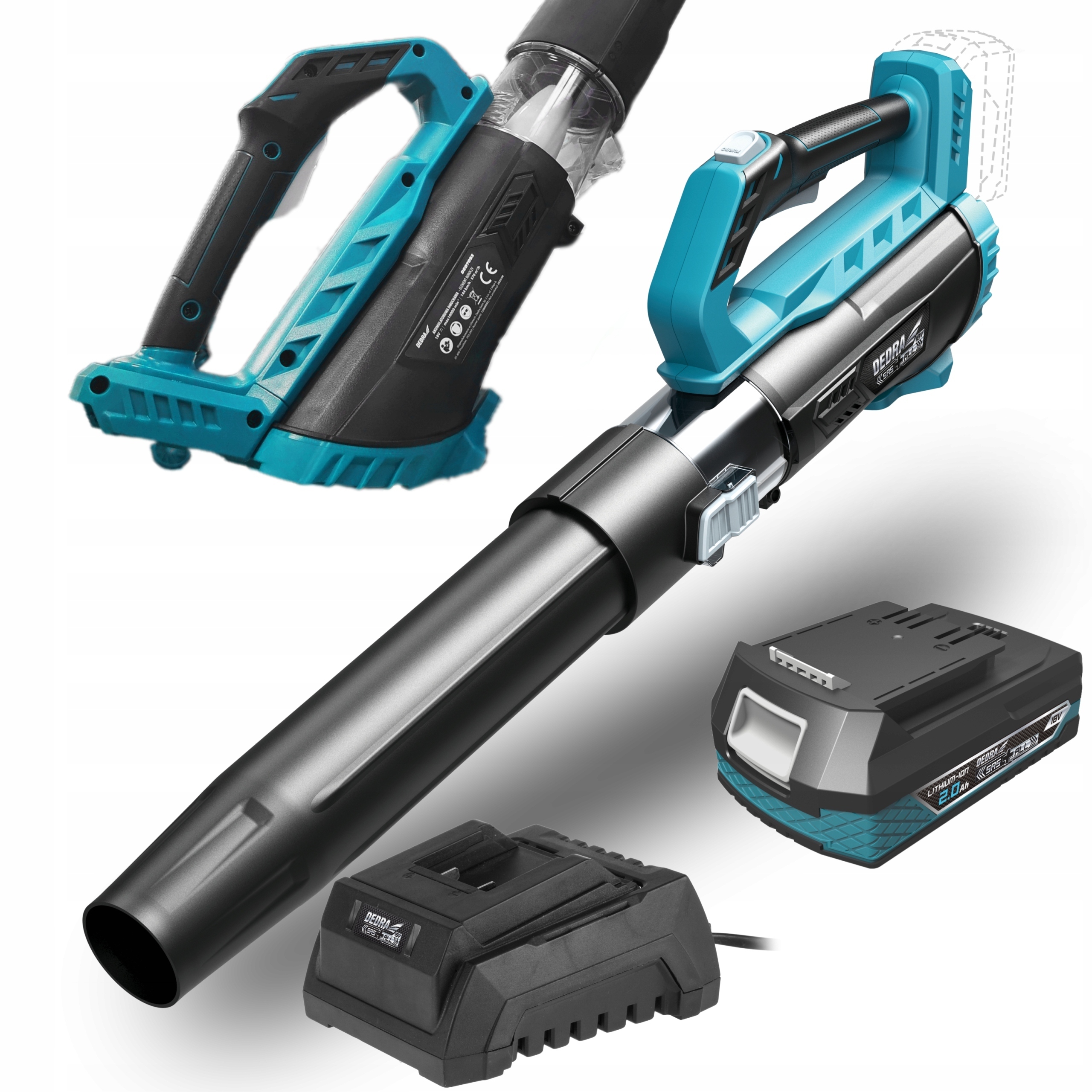 DEDRA DMUCHAWA DO LIŚCI ODKURZACZ aku 18V SAS+ 2Ah