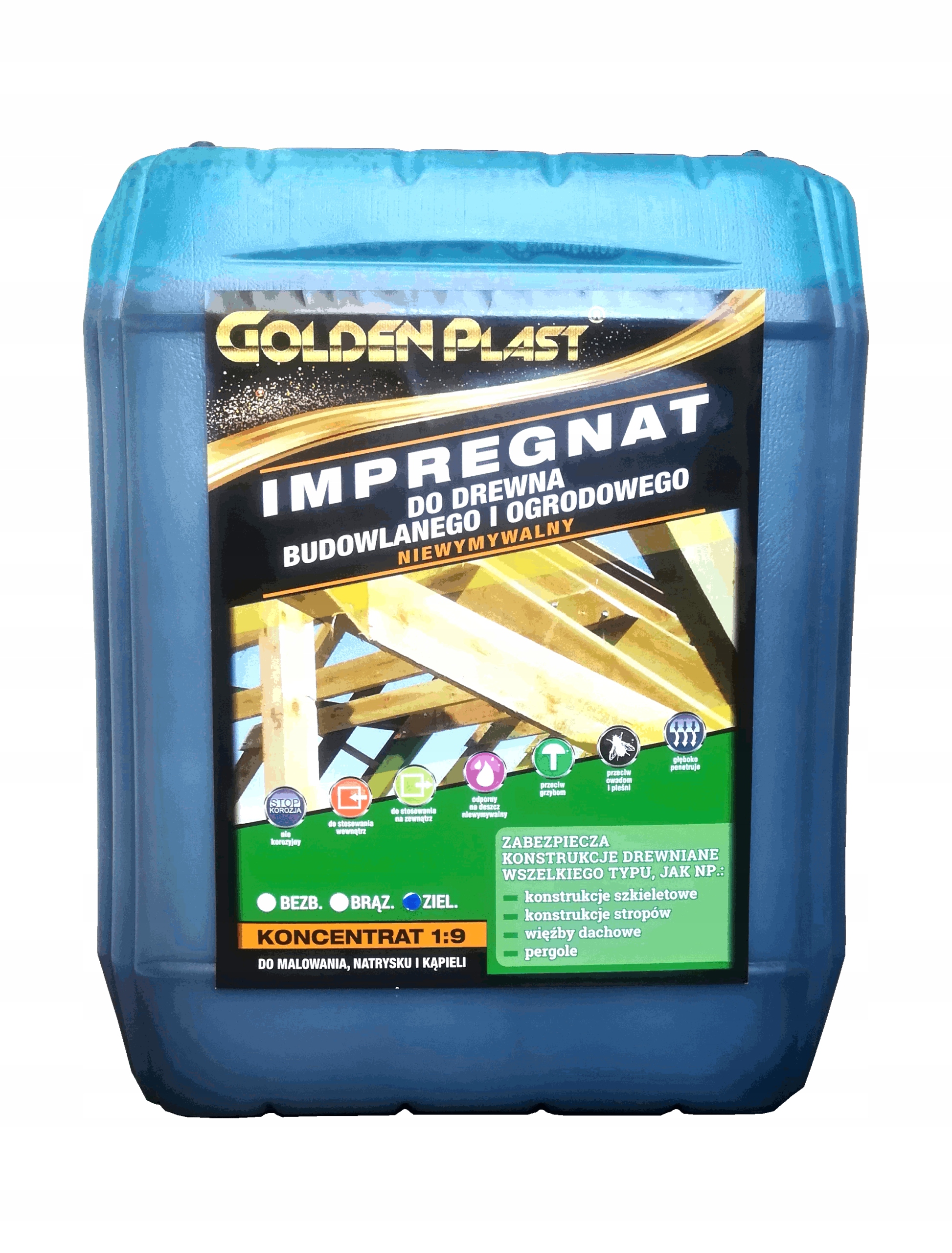 

Impregnat Do Drewna Koncentrat 1:9 Zielony 5L