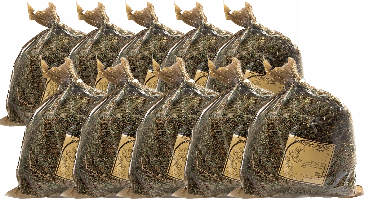 Wio-Mar Jasanové seno pro hlodavce a králíky 300 g s mátou, sada 10 ks