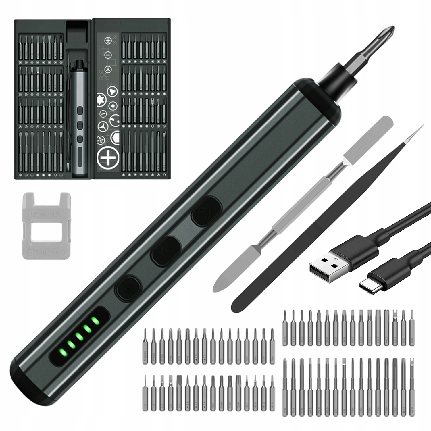 Šroubovák Elektrický Akumulátorový Šroubovák Sada 68 Bitů