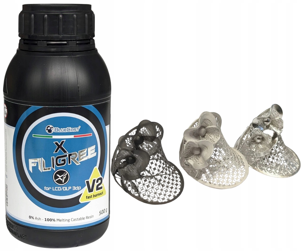 Uv živica BlueCast X-Filigree V2 0,5 kg 0,5 l pre 3D tlačiareň