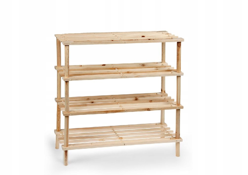 

Szafka na Buty Regał Półka Drewno 4 Półki 63x26x67