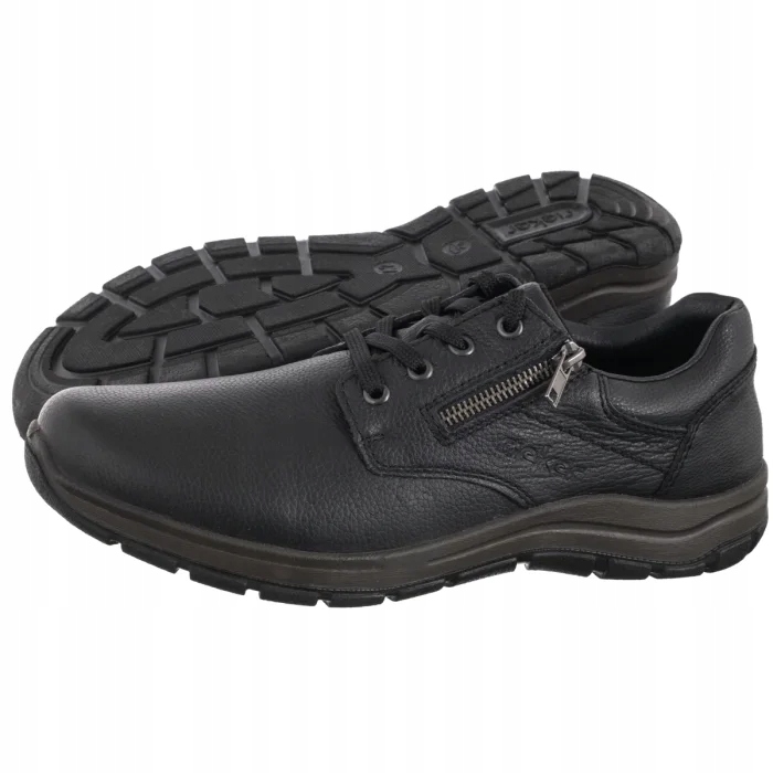 Pánské kožené polobotky Rieker černé 03604-00 Black