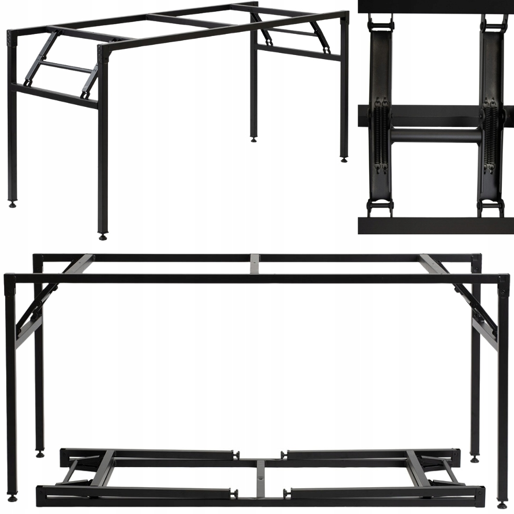 STELAŻ METALOWY SKŁADANY ROZKŁADANY PODSTAWA STOŁU STOLIKA 160x60cm LOFT