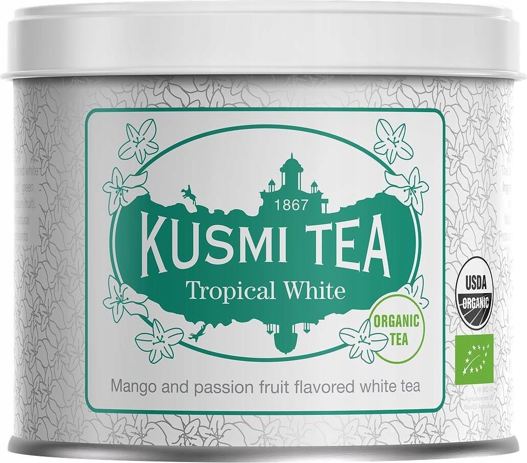 Kusmi Tea biała herbata liściasta Tropical White 90 g (puszka)
