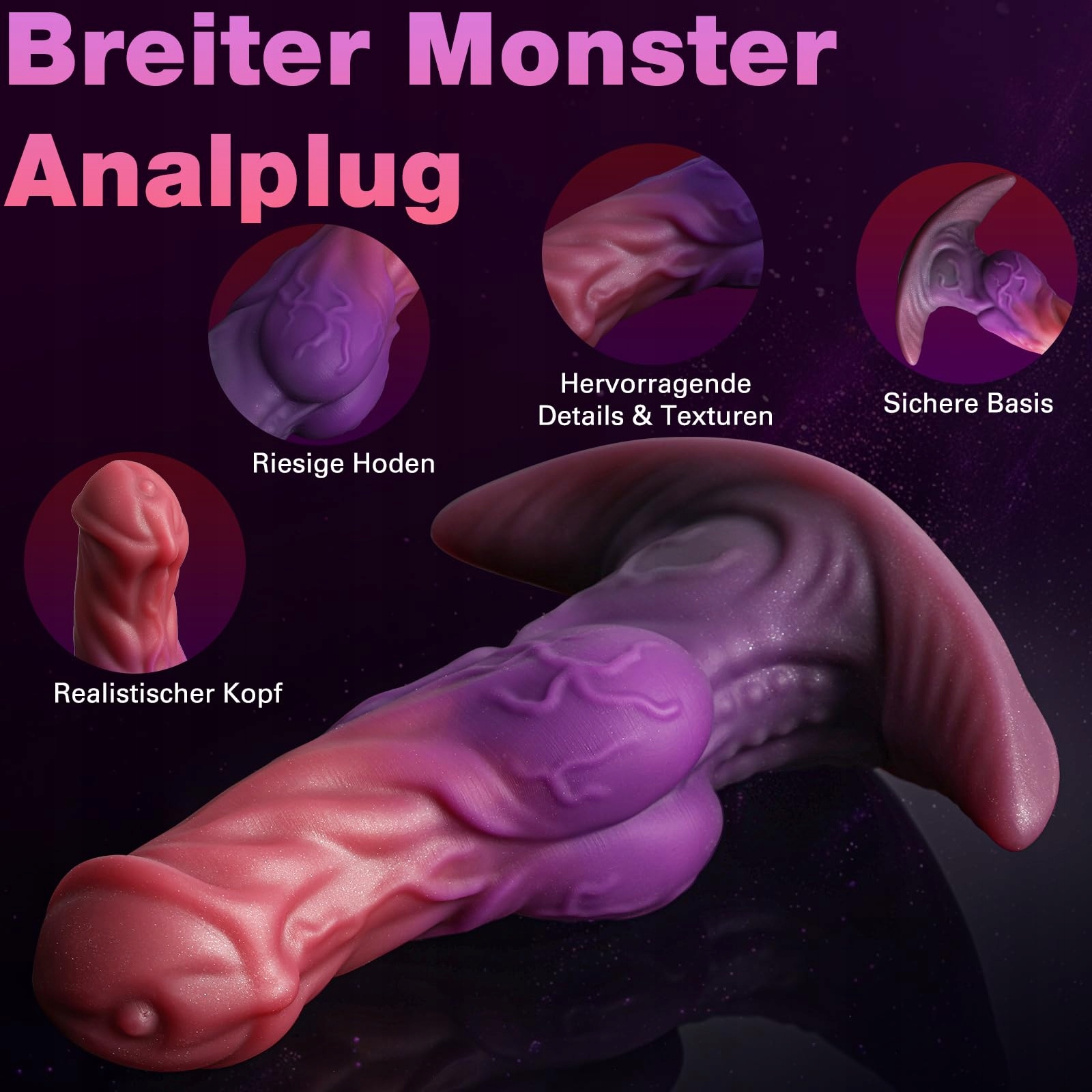 WAKELUST Analplug 15 CM Dla Mężczyzn i Kobiet Silikonowy Fantasy Plug — miniatura 3