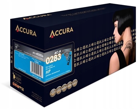 CF283A 83A toner Accura do HP LaserJet M125A M126A M125NW M127FN BLACK EAN (GTIN) 5907629214656