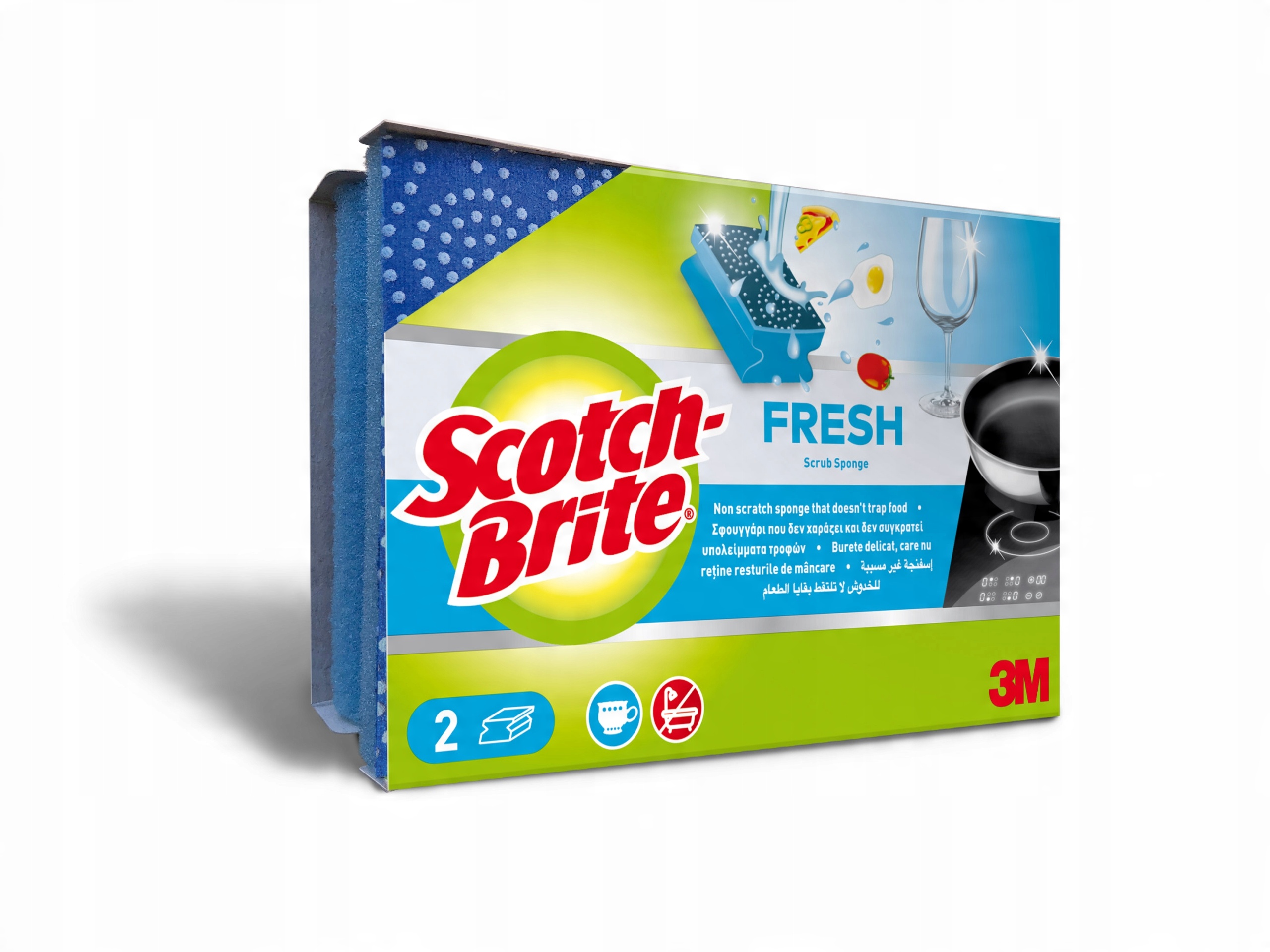 

Scotch Brite Fresh zmywak profilowany delikatny 2s