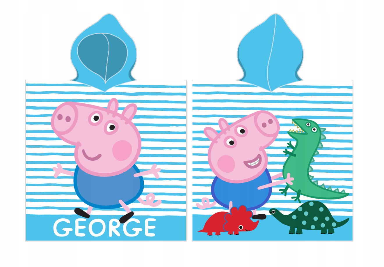 ŚWINKA GEORGE RĘCZNIK Z KAPTUREM PONCHO 50x115