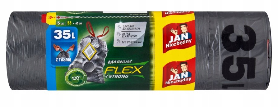 

Jan Niezbędny Worki na śmieci 35L Czarne 15szt