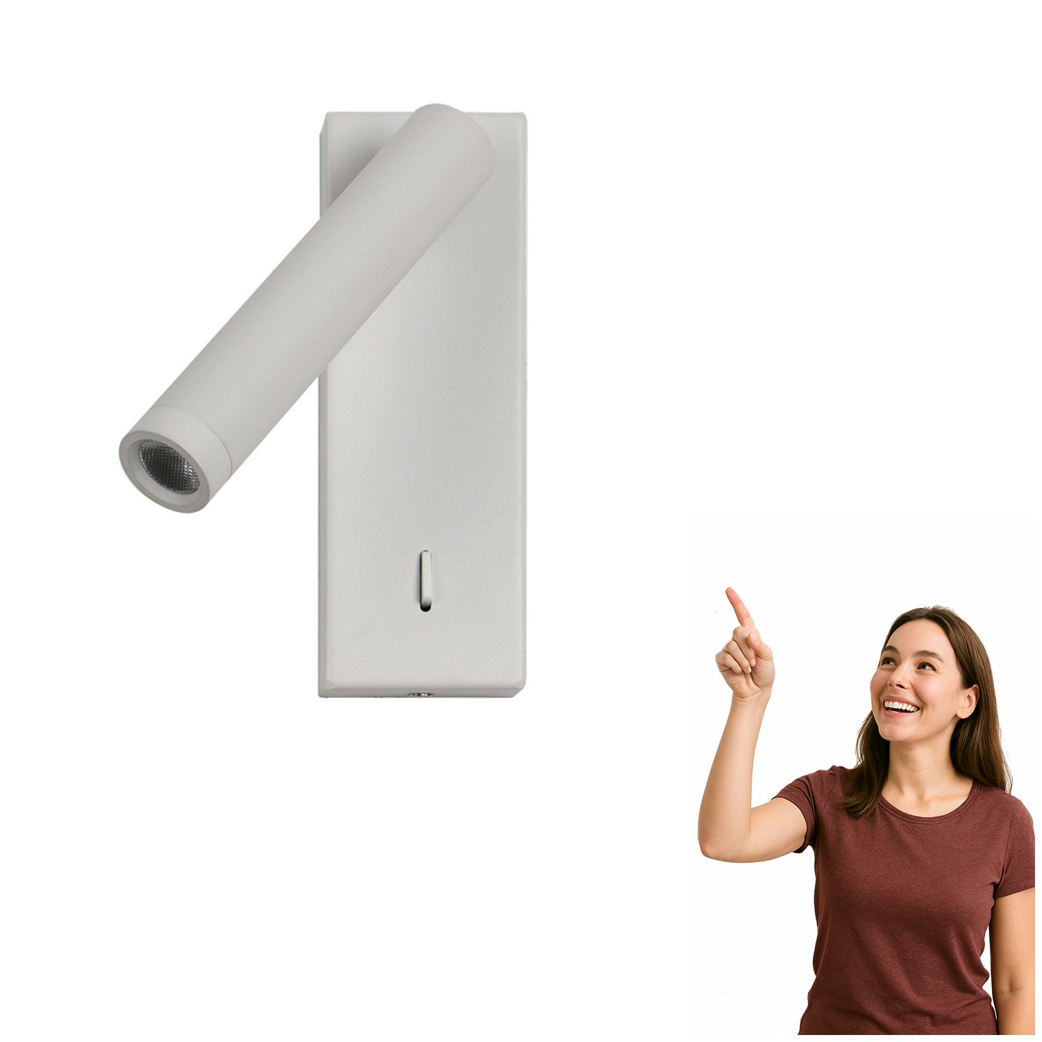 Nástěnné svítidlo s vypínačem a pohyblivým Led reflektorem 2,5W Palců WL-21017-WH It