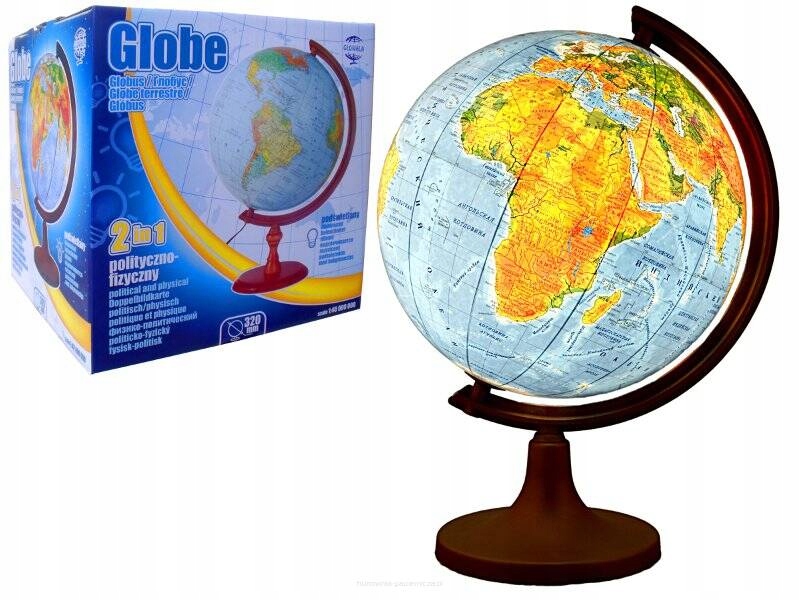 

Globus Polityczno-fizyczny 32 Podświetlany Plastik