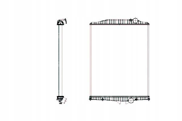 NRF РАДІАТОР ДВИГУНА (БЕЗ РАМИ) VOLVO Fh12, Fm10,