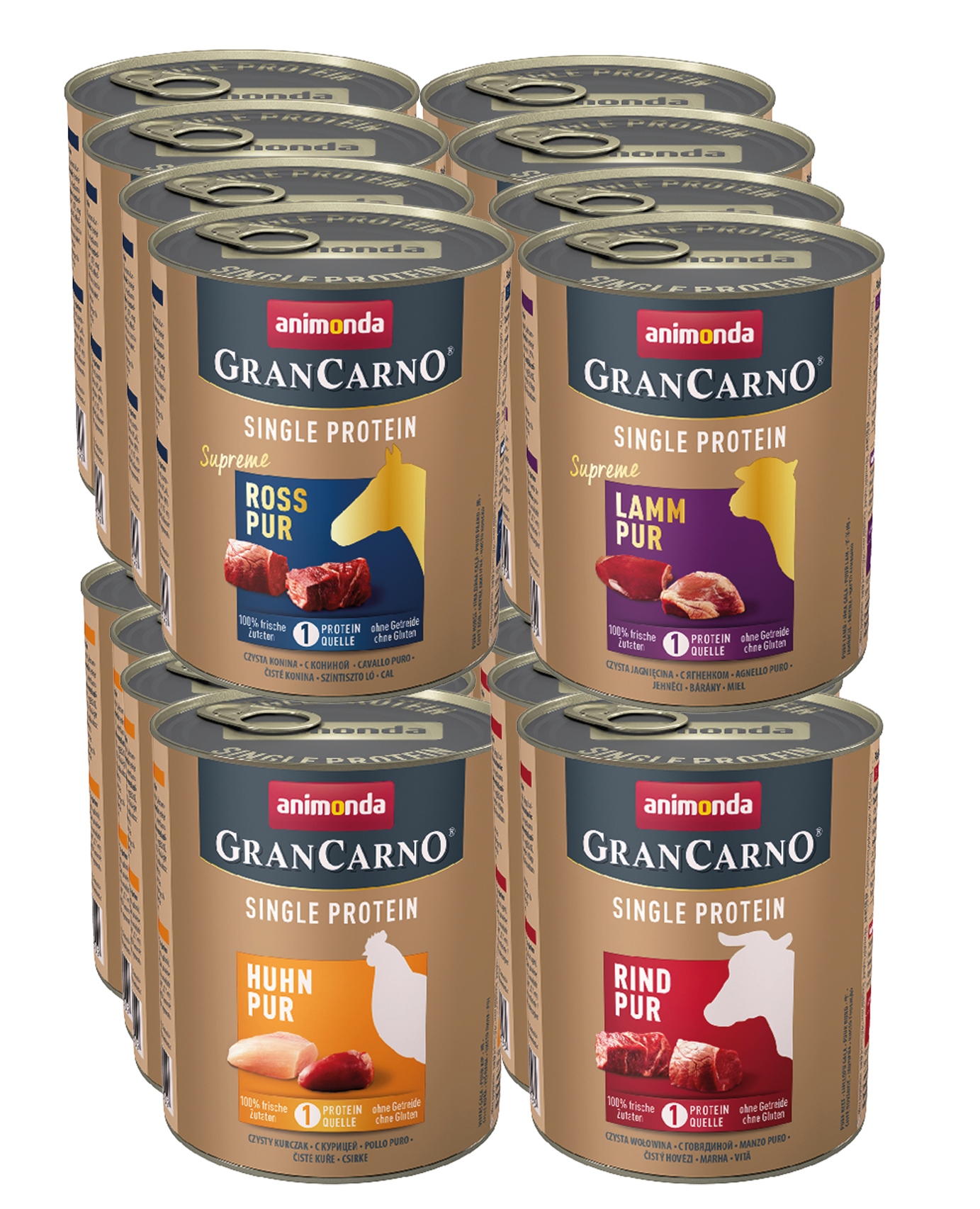 Levně Animonda GranCarno Adult Single Protein Supreme Krmivo 800g MIX 16 ks