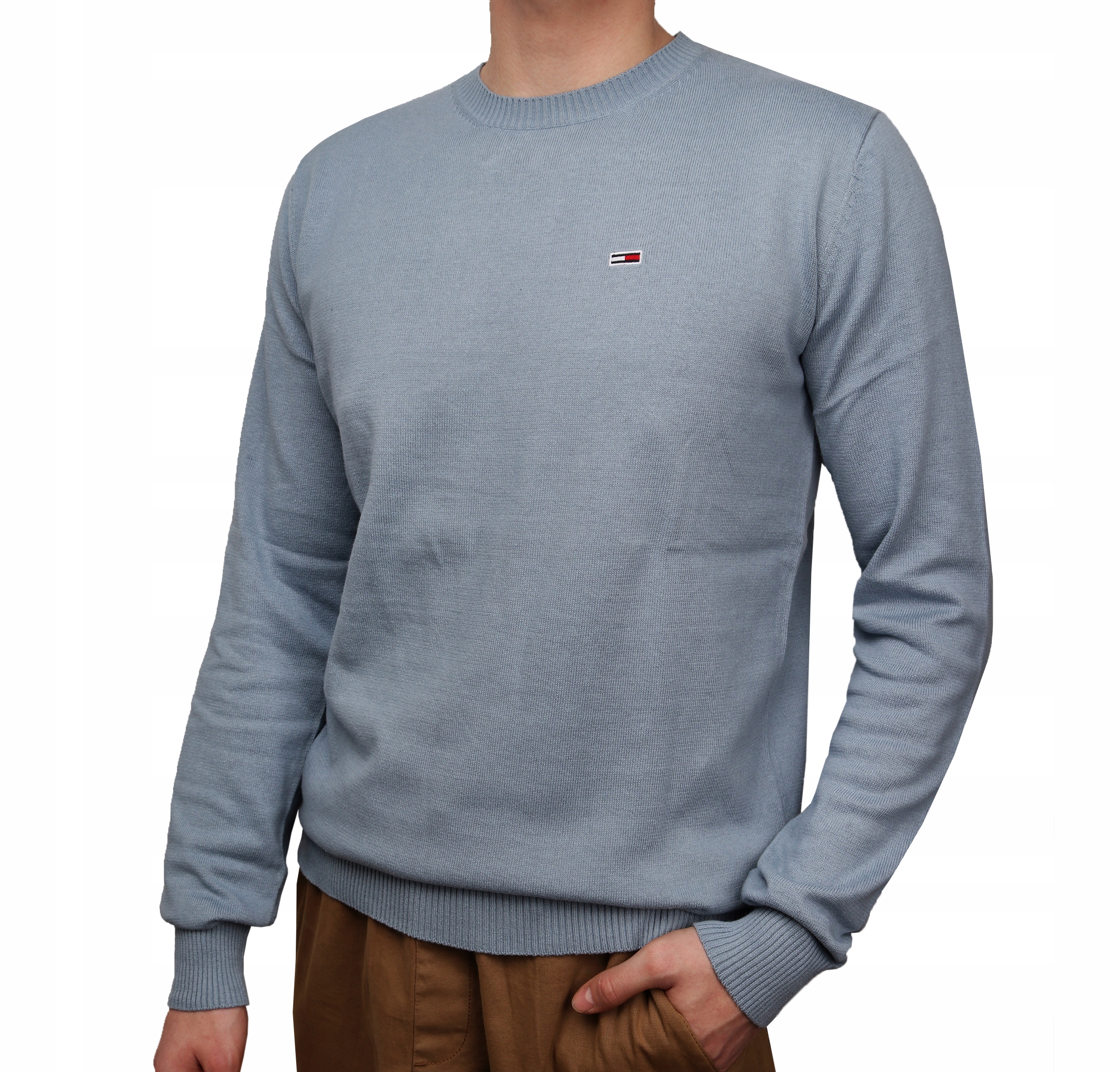 Pánský svetr Tommy Jeans Classics Sweater Faded Blue DM0DM07191C9T