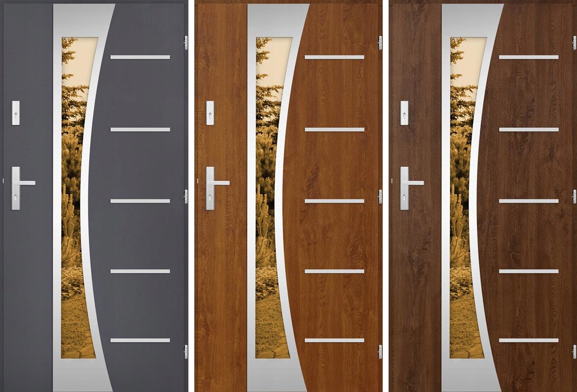 POLSKIE DRZWI ZEWNĘTRZNE INOX SOME5P 55MM 90 Rodzaj Do domu Do mieszkania