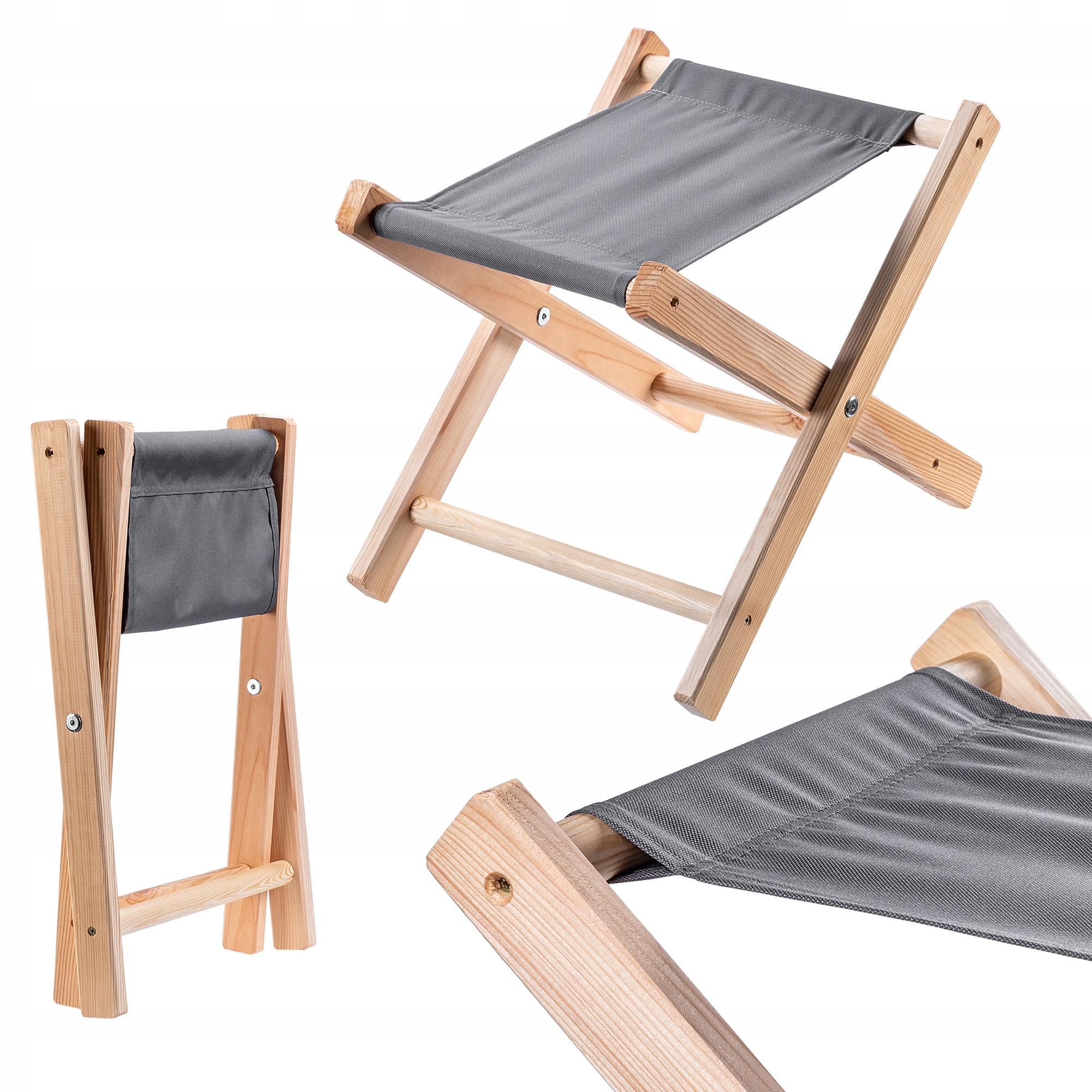 TABORET SKŁADANY DREWNIANY STOŁEK 40x31cm