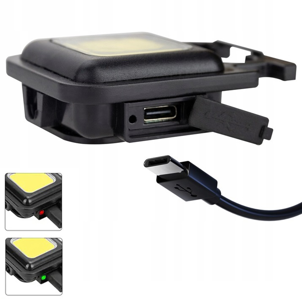 MOCNA MINI LATARKA WIELOFUNKCYJNA LED BRELOK MAGNES MULTITOOL UCHWYT ZD100 Zasilanie akumulatorowe