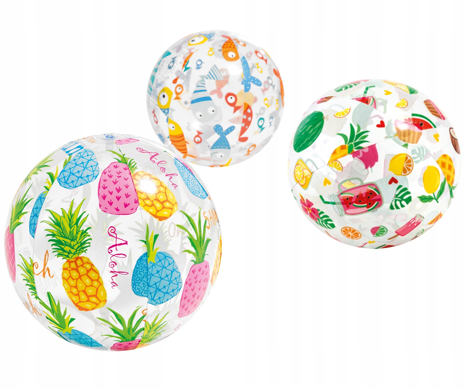 PIŁKA DMUCHANA PLAŻOWA DO ZABAWY NA BASEN KOLOROWA WZORY DLA DZIECI Model PIŁKA DMUCHANA