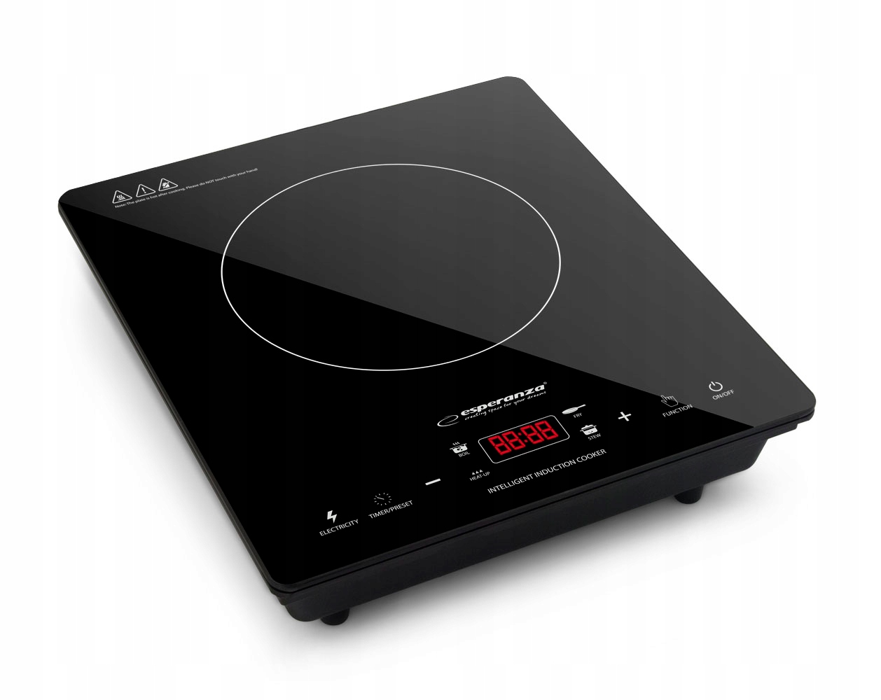 Płyta Indukcyjna Esperanza Vesuvius Kuchenka Przenośna Elektryczna 2000 W