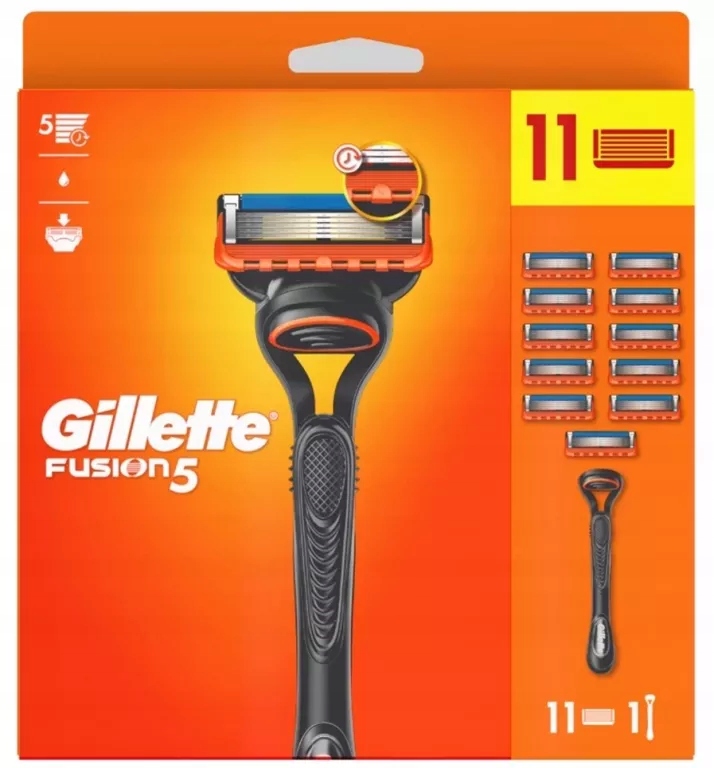 Gillette FUSION5 Maszynka Do Golenia Dla Mężczyzn 11 Wkładów Wymiennych