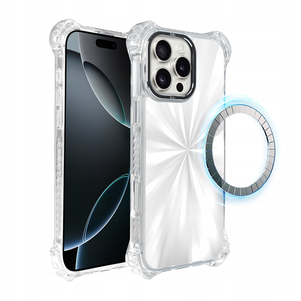 Pouzdro iPhone 16 Pro Max Ibizu DropGuard Ultra s MagSafe, perleťové