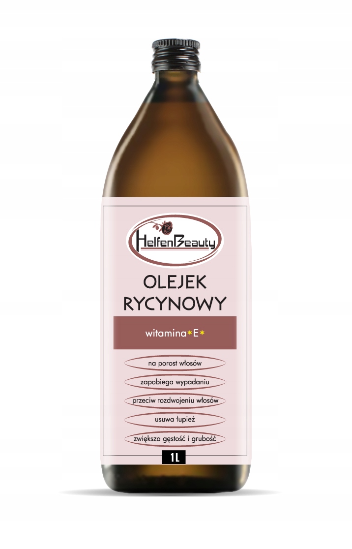 

100% Olej Olejek Rycynowy Do Włosów 1L Tł.na Zimno