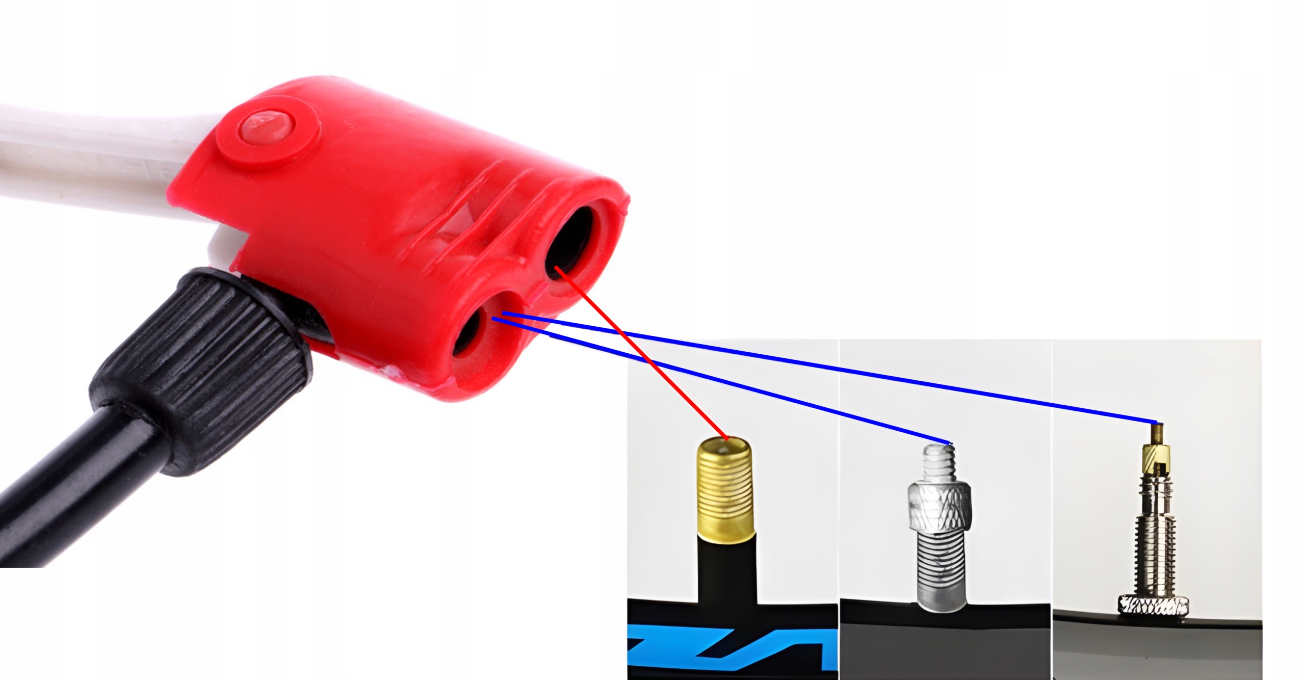 POMPKA ROWEROWA do roweru NOŻNA piłek z wężykiem mała ręczna wężyk kolory Rodzaj ręczna