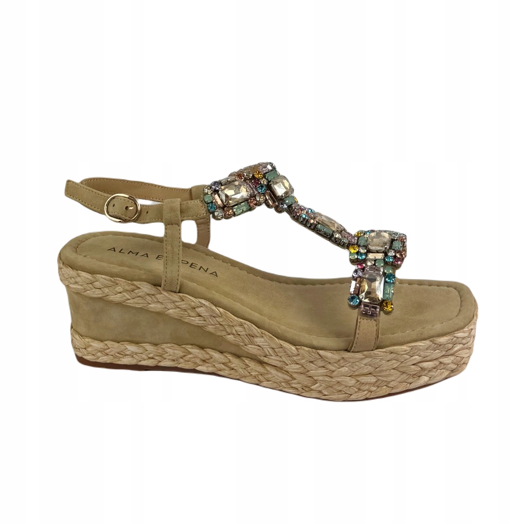 Dámské sandály Alma En Pena V241004 Suede Sand 39, Béžová