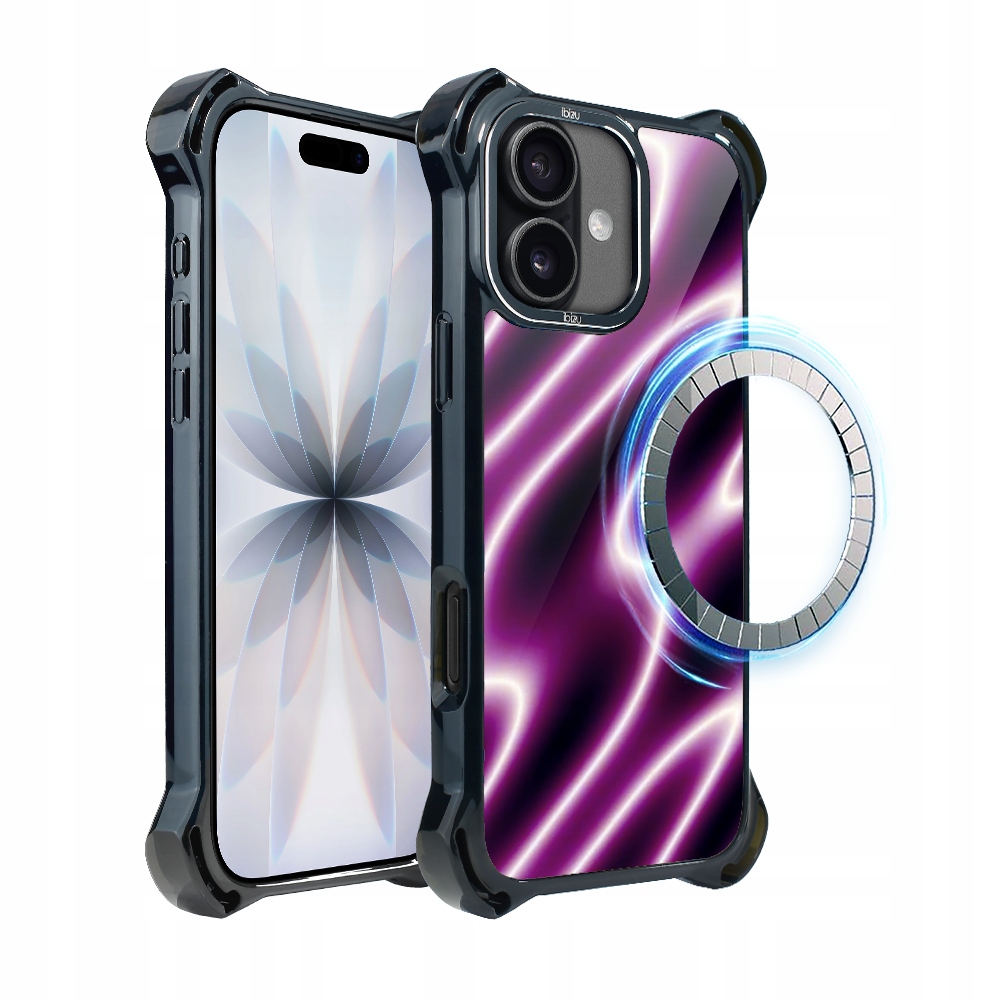 Pouzdro pro iPhone 17 Ibizu DropGuard Ultra s MagSafe, neonová vlna