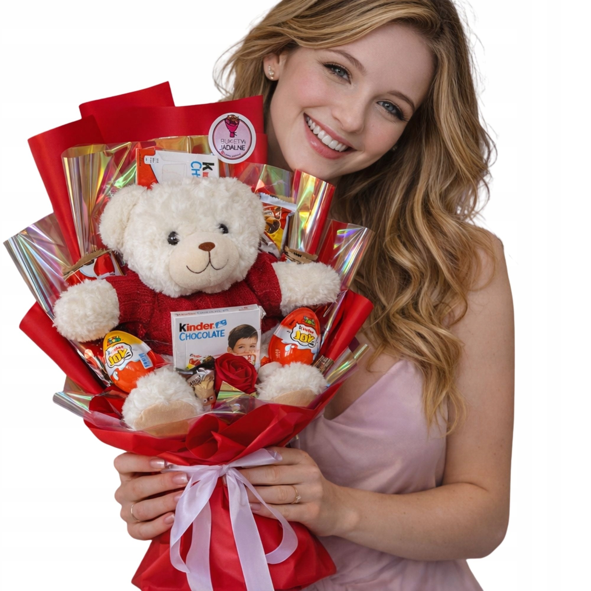 Zestaw Prezentowy Kinder Z Miśiem Na Urodziny Walentynki Dzień Kobiet