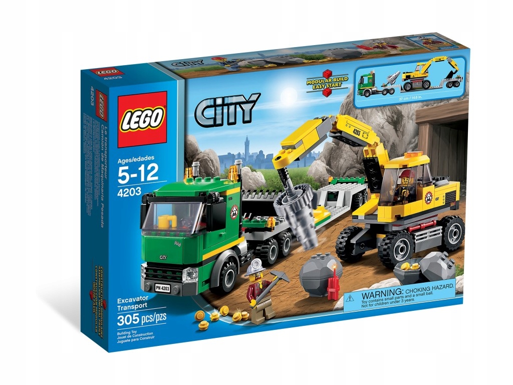 Lego City 4203 Bagr s transportérem Nové