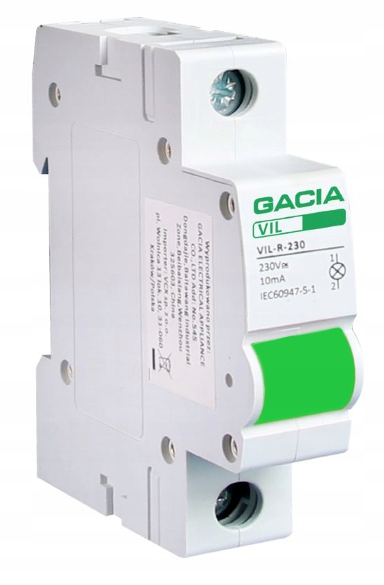 

Lampka Sygnalizacyjna Kontrolka 1FAZ 230V Zielona