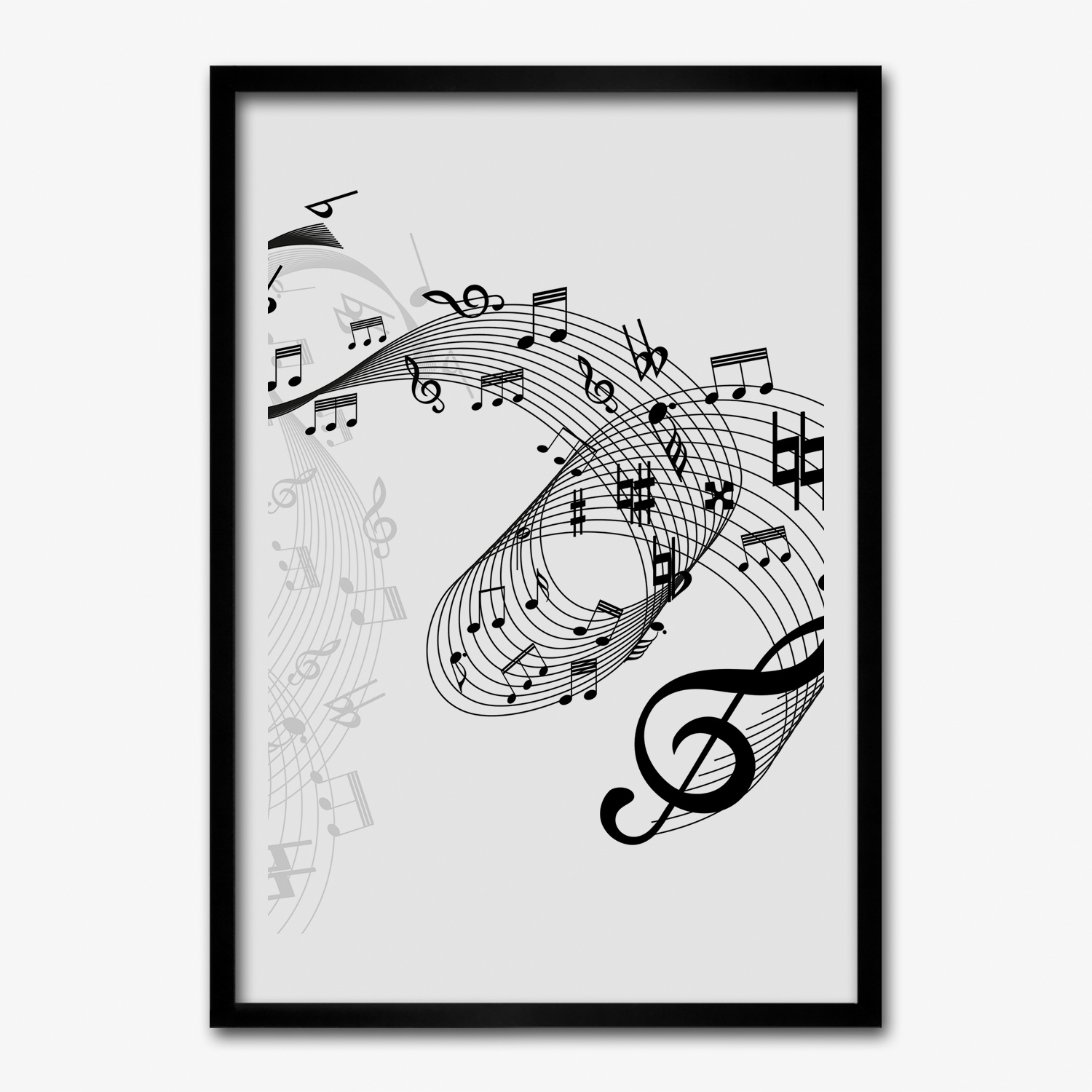 

Obraz w ramie na ścianę Pięciolinia nuty 50x70 cm