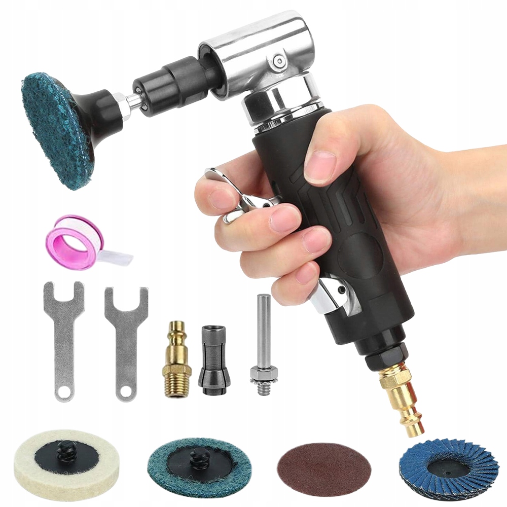 Úhlová Pneumatická Bruska Pro Řezání A Leštění S Ochranným Krytem 90°