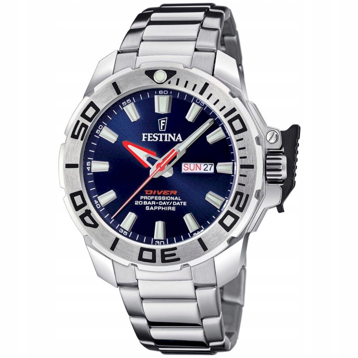 Pánské hodinky Festina The Originals Diver s kroucenou krajkou a modrou barvou