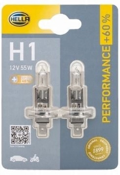 

Hella Żarówki Halogenowe H1 12V 55W +60% 2SZT
