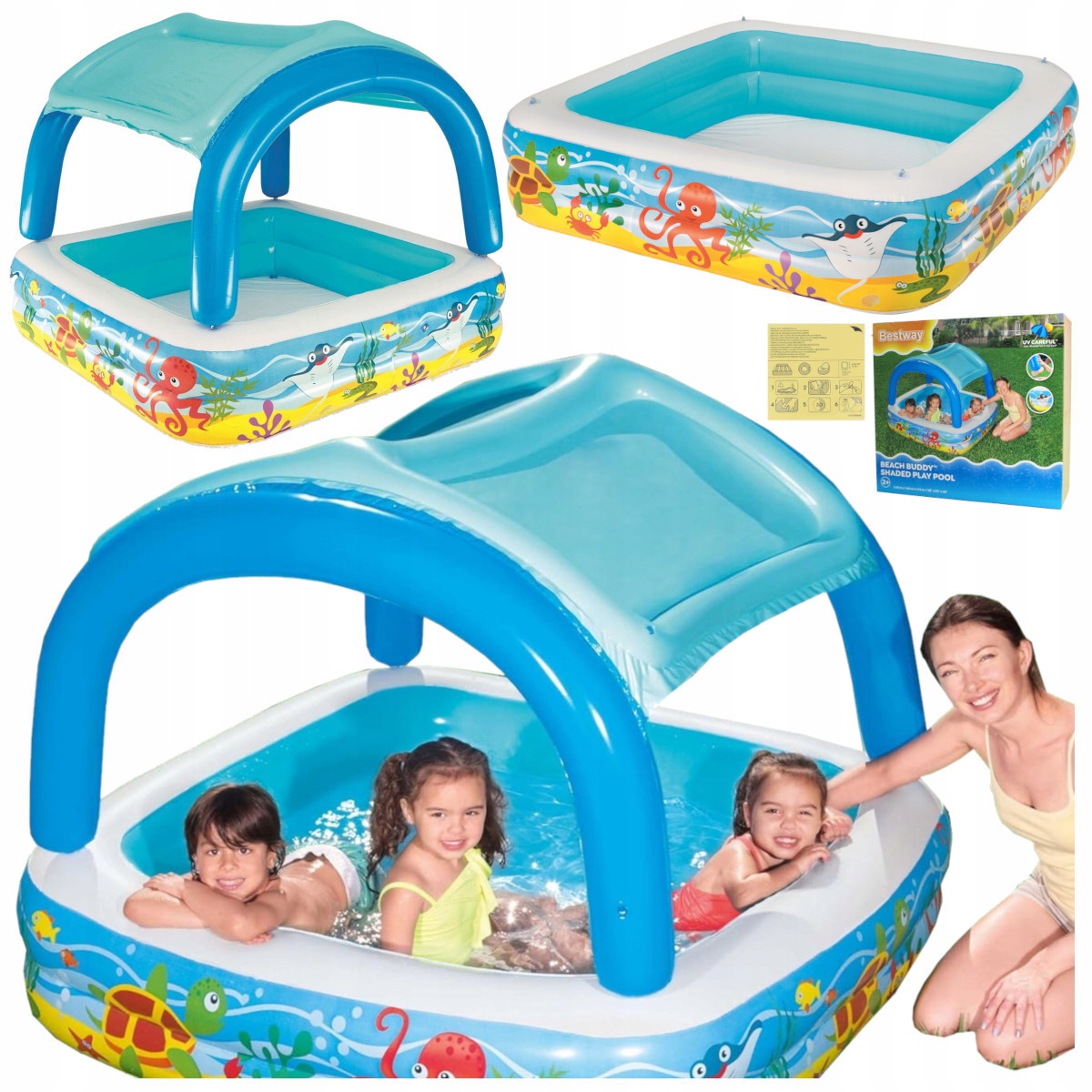 Nafukovací bazén čtvercový Bestway 140 x 140 cm