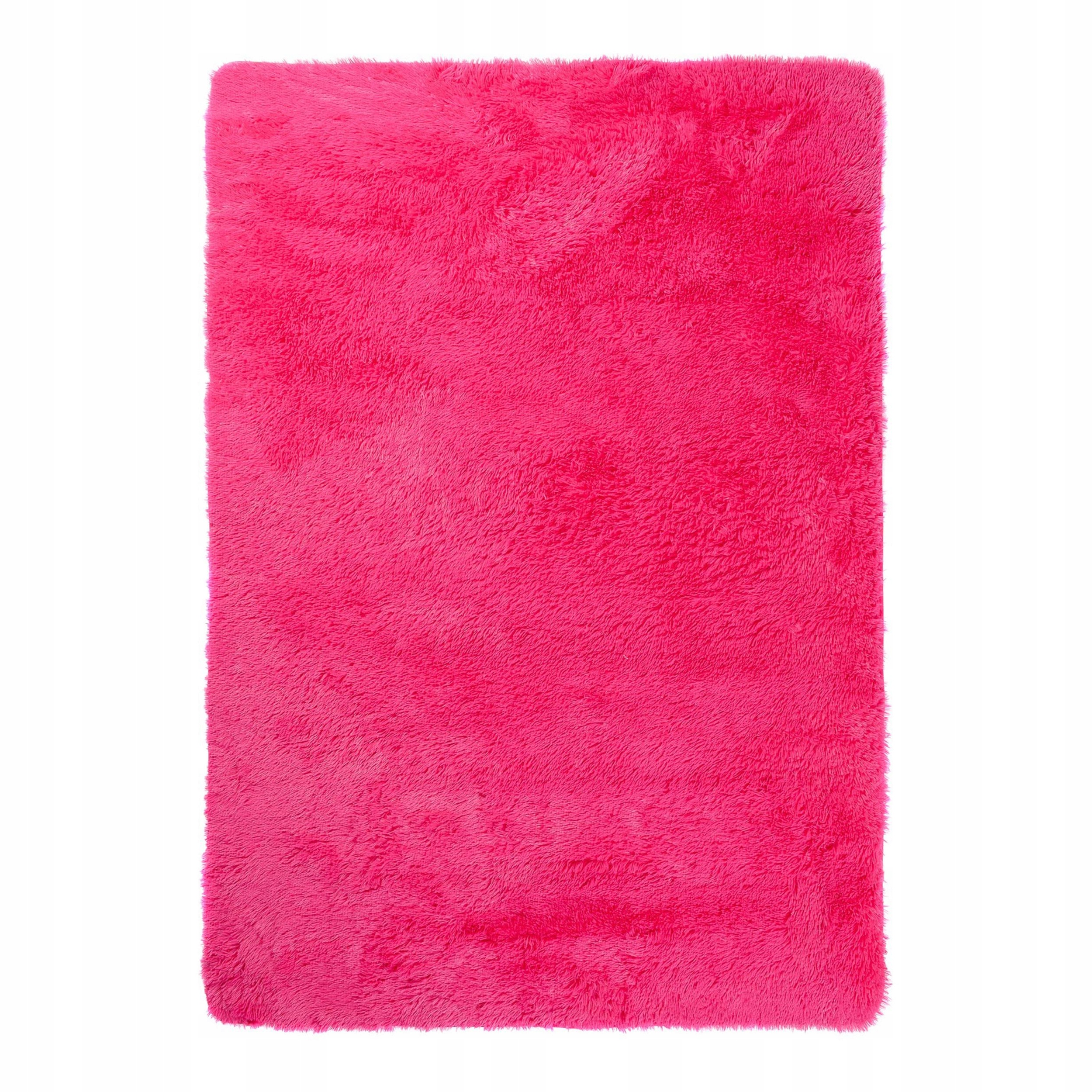 Koberec 120X170 CM Růžový Shaggy Měkký Plyšový Protiskluzový Do Pokoje Růžový