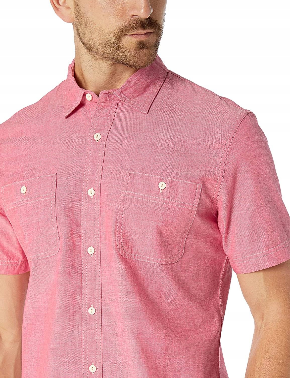 

Różowa Koszula Męska Z Krótkim Rękawem Roz. S