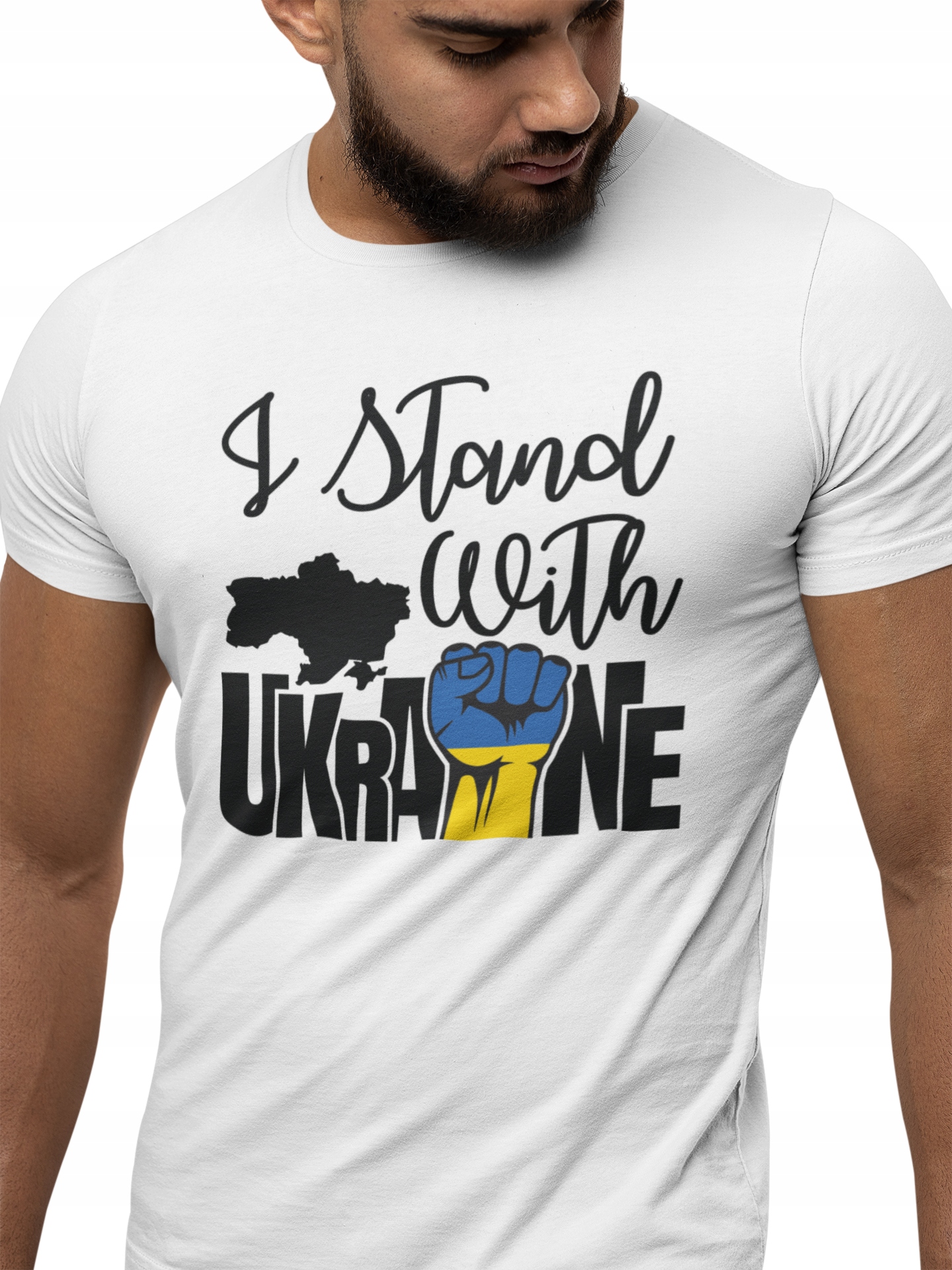 

Koszulka Męska I stand witch Ukraine Ukraina XL