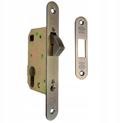 Zámek pro posuvné dveře s vložkou Zlato ant 40